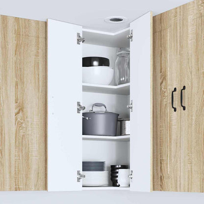 Kitchen Wall Cabinet with Shelf Sonoma Oak 57 x 57 x 100 cm