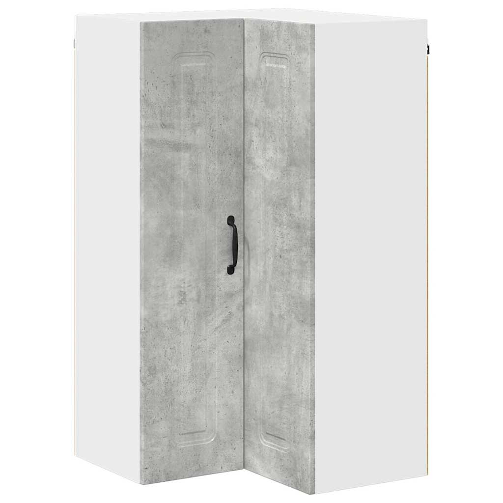 Kitchen Wall Cabinet with Shelf Concrete Grey 57 x 57 x 100 cm