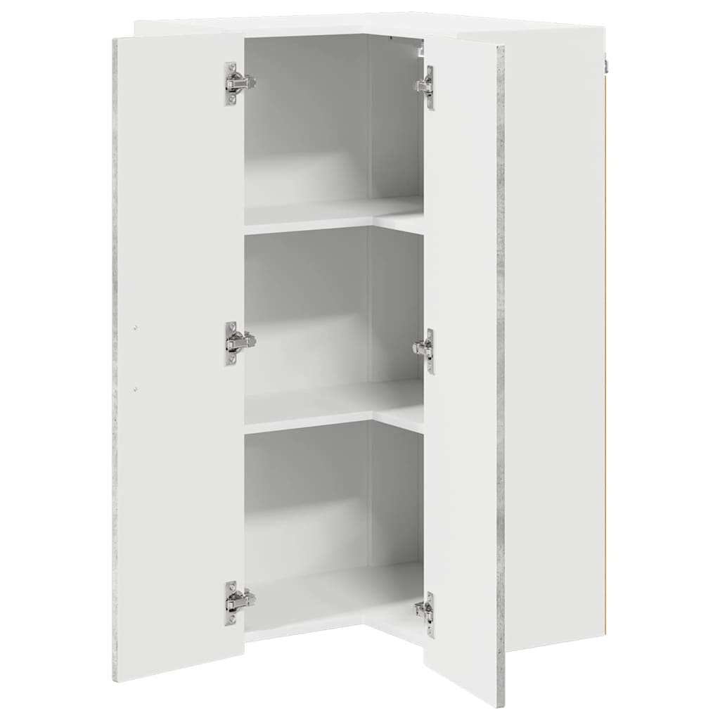 Kitchen Wall Cabinet with Shelf Concrete Grey 57 x 57 x 100 cm