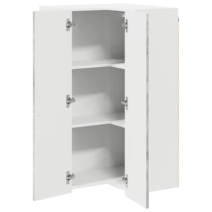 Kitchen Wall Cabinet with Shelf Concrete Grey 57 x 57 x 100 cm