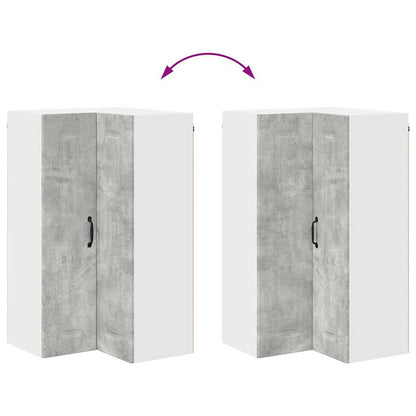 Kitchen Wall Cabinet with Shelf Concrete Grey 57 x 57 x 100 cm