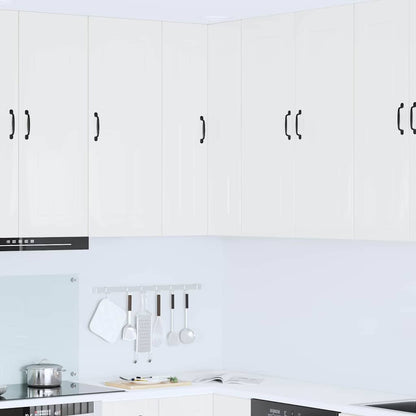 Kitchen Wall Cabinet High Gloss White 57 x 57 x 100 cm