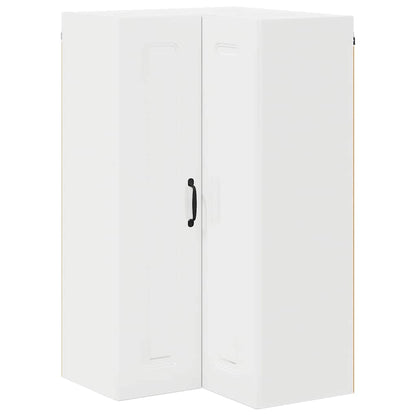 Kitchen Wall Cabinet High Gloss White 57 x 57 x 100 cm