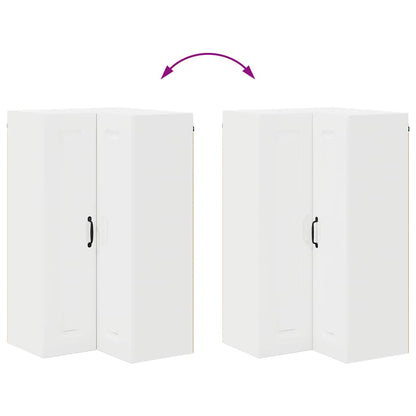 Kitchen Wall Cabinet High Gloss White 57 x 57 x 100 cm