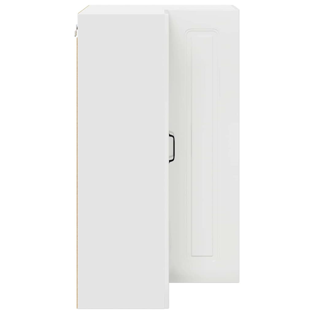 Kitchen Wall Cabinet High Gloss White 57 x 57 x 100 cm