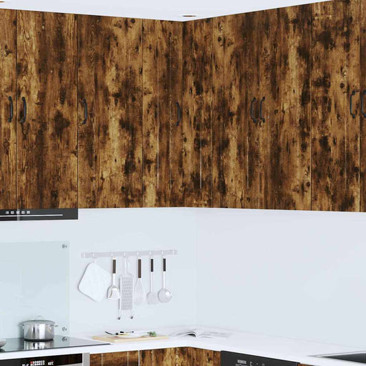 Kitchen Wall Cabinet with Shelf Smoked Oak 57 x 57 x 100 cm
