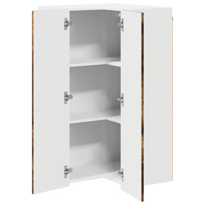 Kitchen Wall Cabinet with Shelf Smoked Oak 57 x 57 x 100 cm