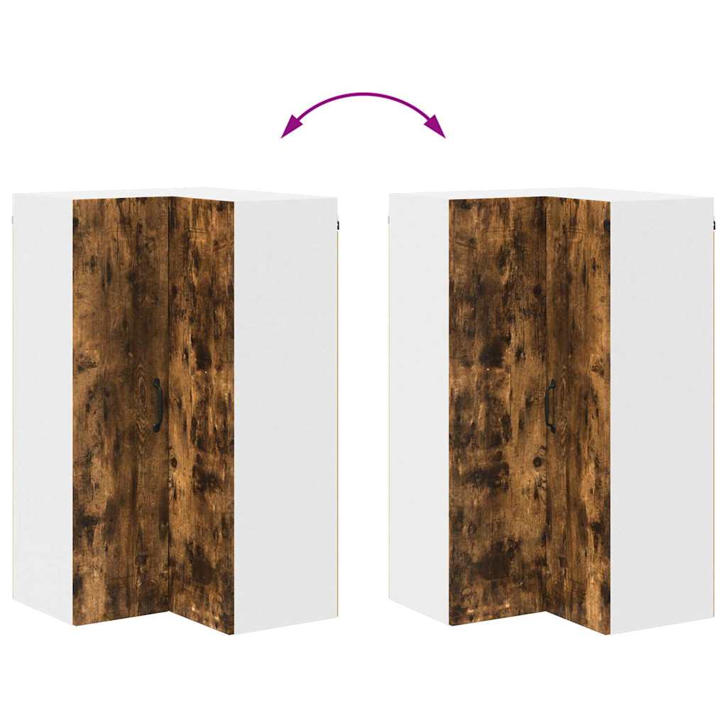 Kitchen Wall Cabinet with Shelf Smoked Oak 57 x 57 x 100 cm