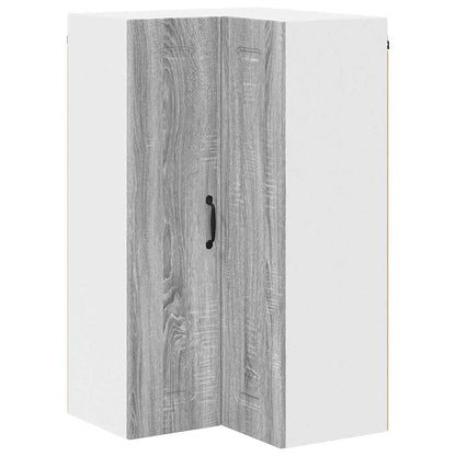 Kitchen Wall Cabinet with Shelf Grey Sonoma 57 x 57 x 100 cm