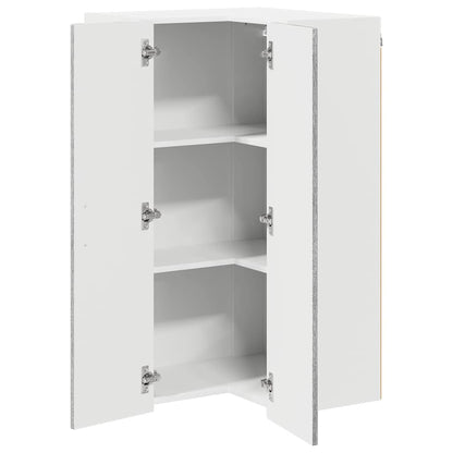 Kitchen Wall Cabinet with Shelf Grey Sonoma 57 x 57 x 100 cm