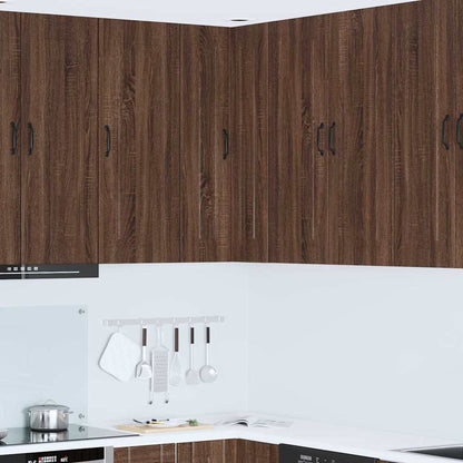 Kitchen Wall Cabinet Brown Oak 57 x 57 x 100 cm Engineered Wood