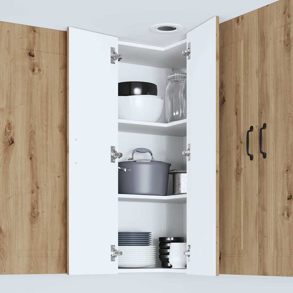 Kitchen Wall Cabinet with Shelf Artisan Oak 57 x 57 x 100 cm