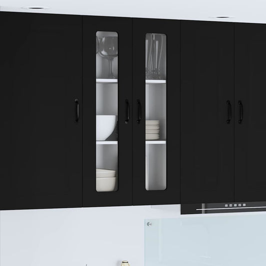Kitchen Wall Cabinet Black 60 x 31 x 100 cm Engineered Wood