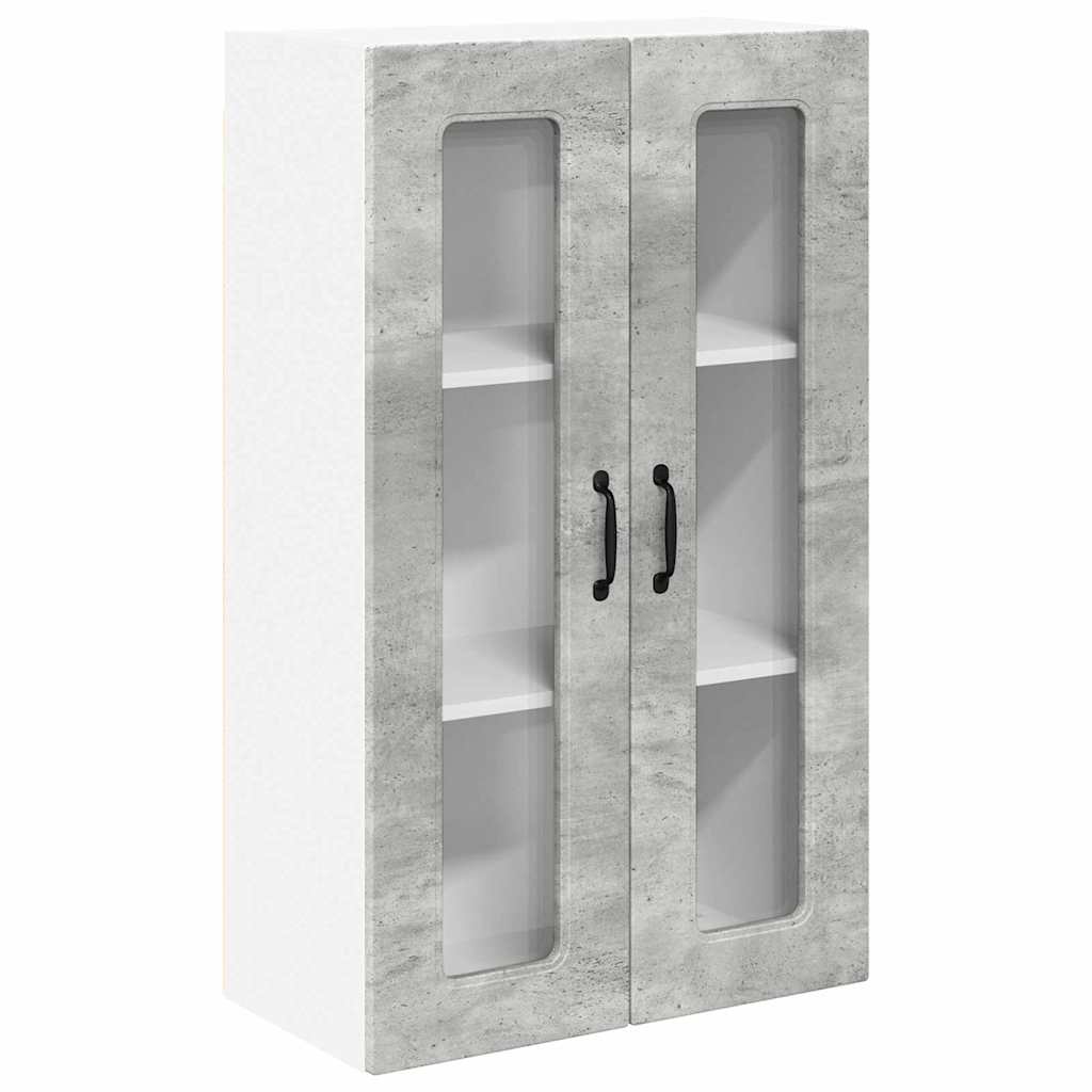 Kitchen Wall Cabinet with Shelf Concrete Grey 60 x 31 x 100 cm