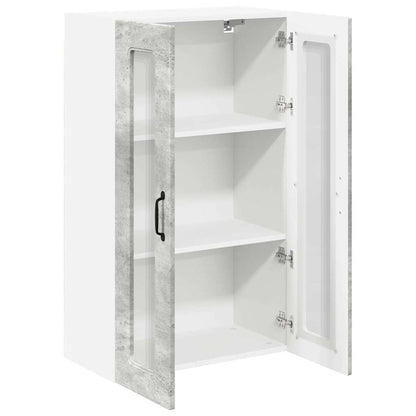 Kitchen Wall Cabinet with Shelf Concrete Grey 60 x 31 x 100 cm