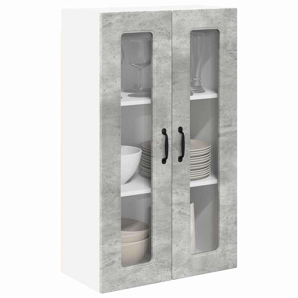 Kitchen Wall Cabinet with Shelf Concrete Grey 60 x 31 x 100 cm