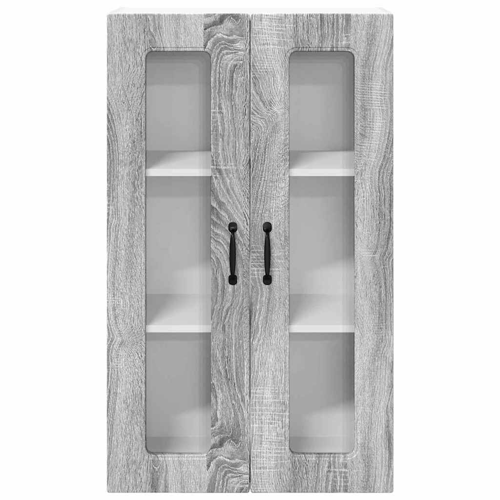 Kitchen Wall Cabinet with Shelf Grey Sonoma 60 x 31 x 100 cm