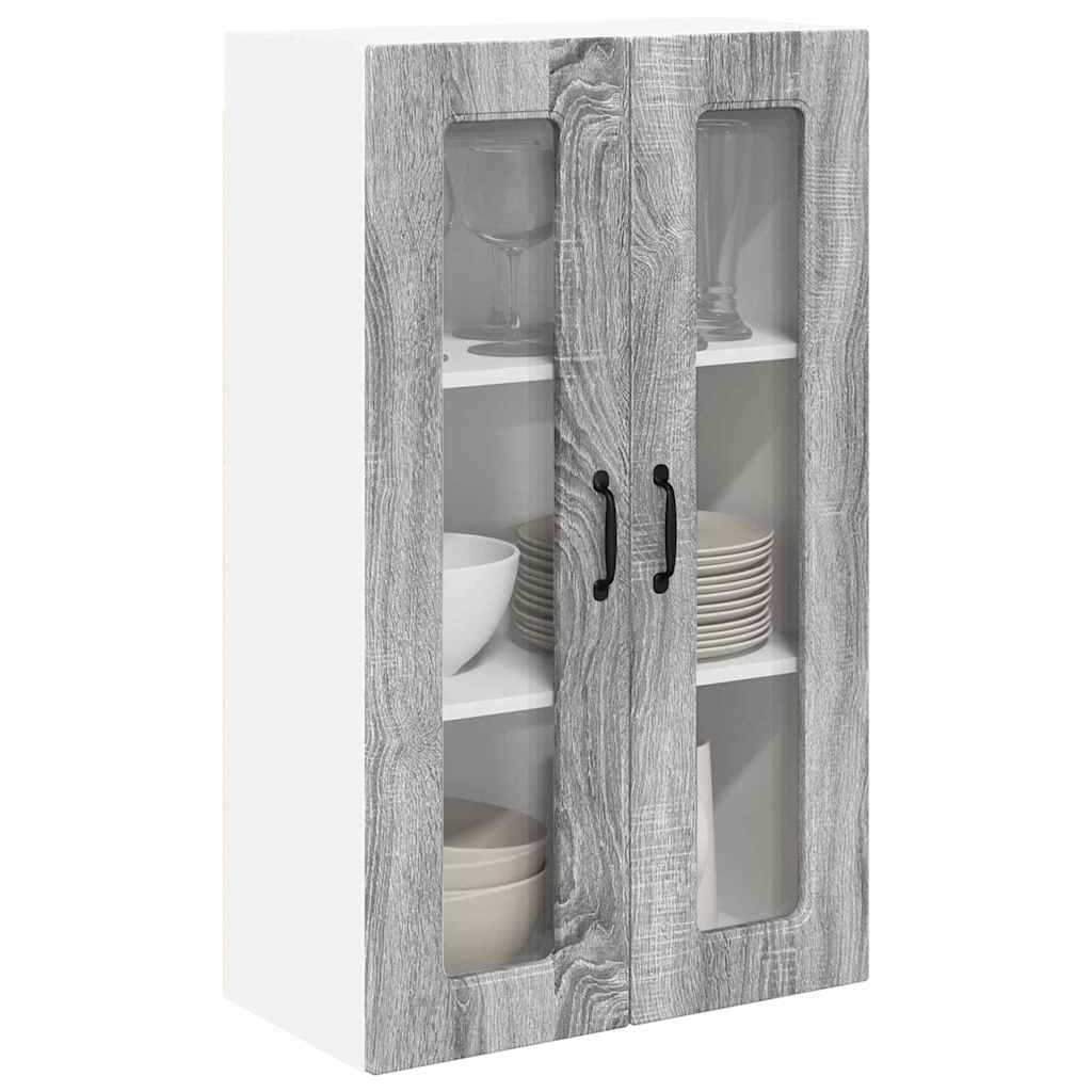 Kitchen Wall Cabinet with Shelf Grey Sonoma 60 x 31 x 100 cm