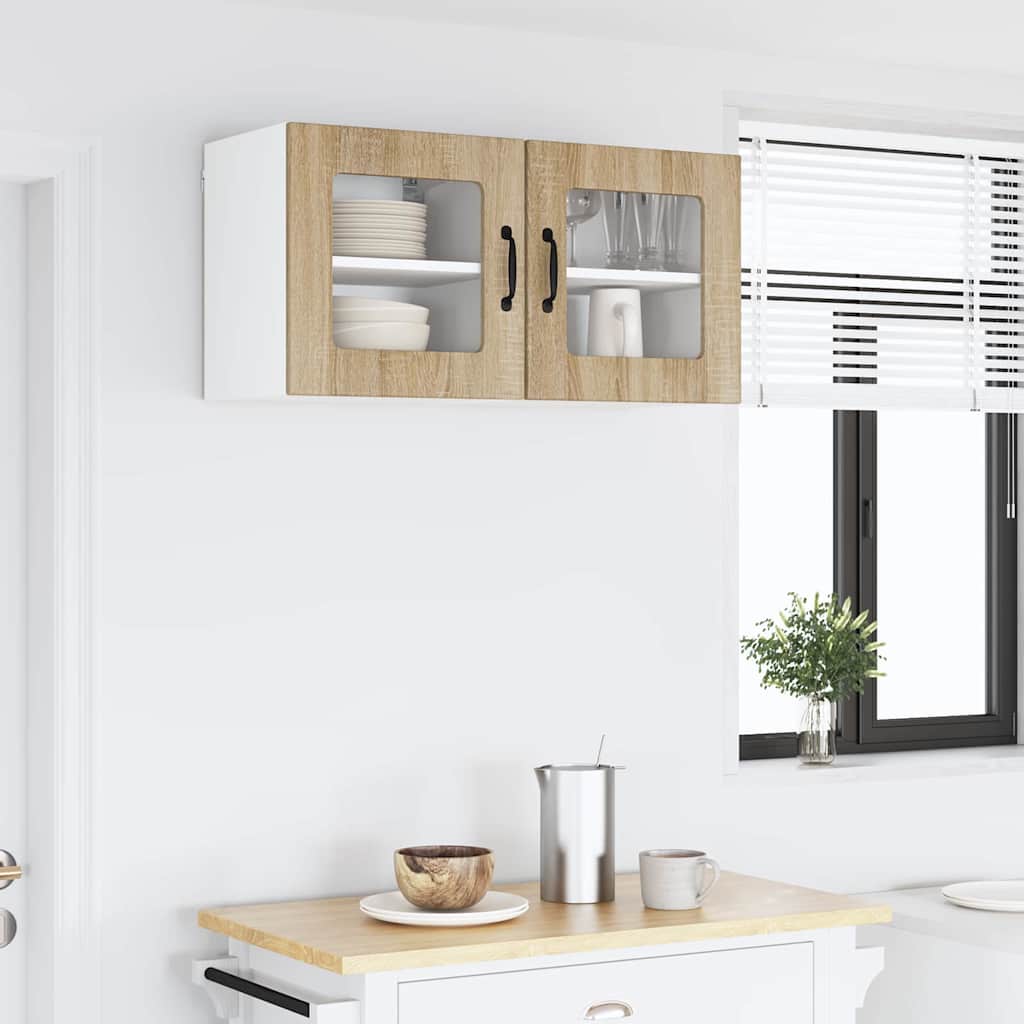 Kitchen Cabinet with Shelf 2 pcs Sonoma Oak 40 x 31 x 40 cm