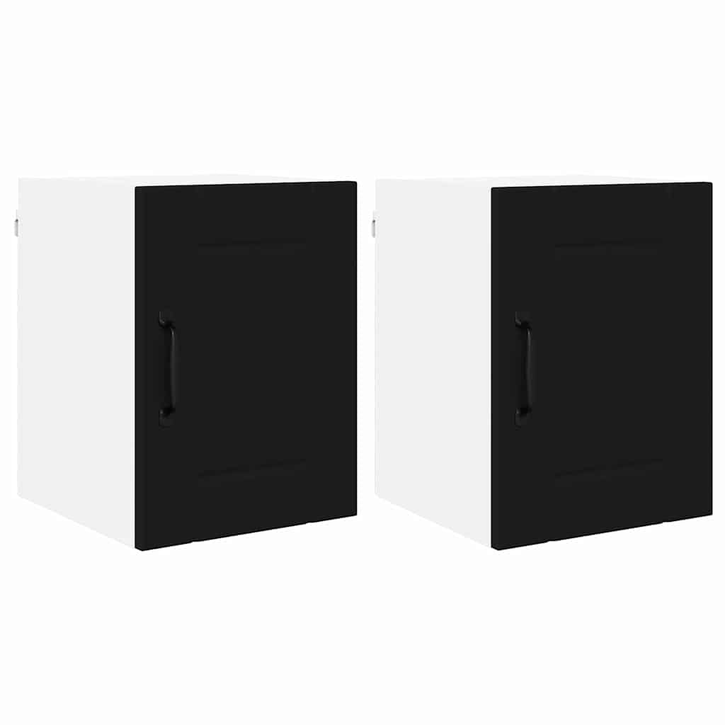 Kitchen Cabinet 2 pcs Black 30 x 31 x 40 cm Engineered Wood