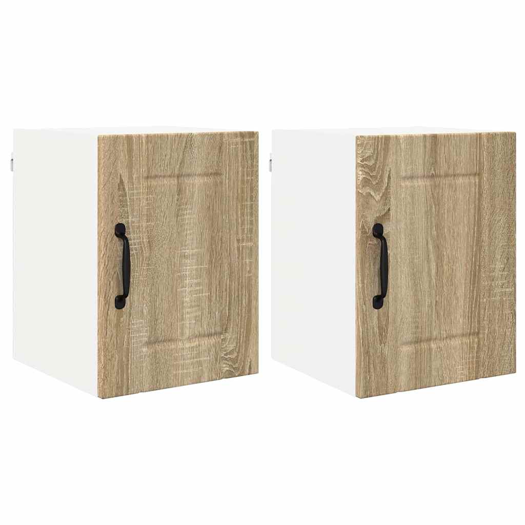 Kitchen Cabinet with Shelf 2 pcs Sonoma Oak 30 x 31 x 40 cm