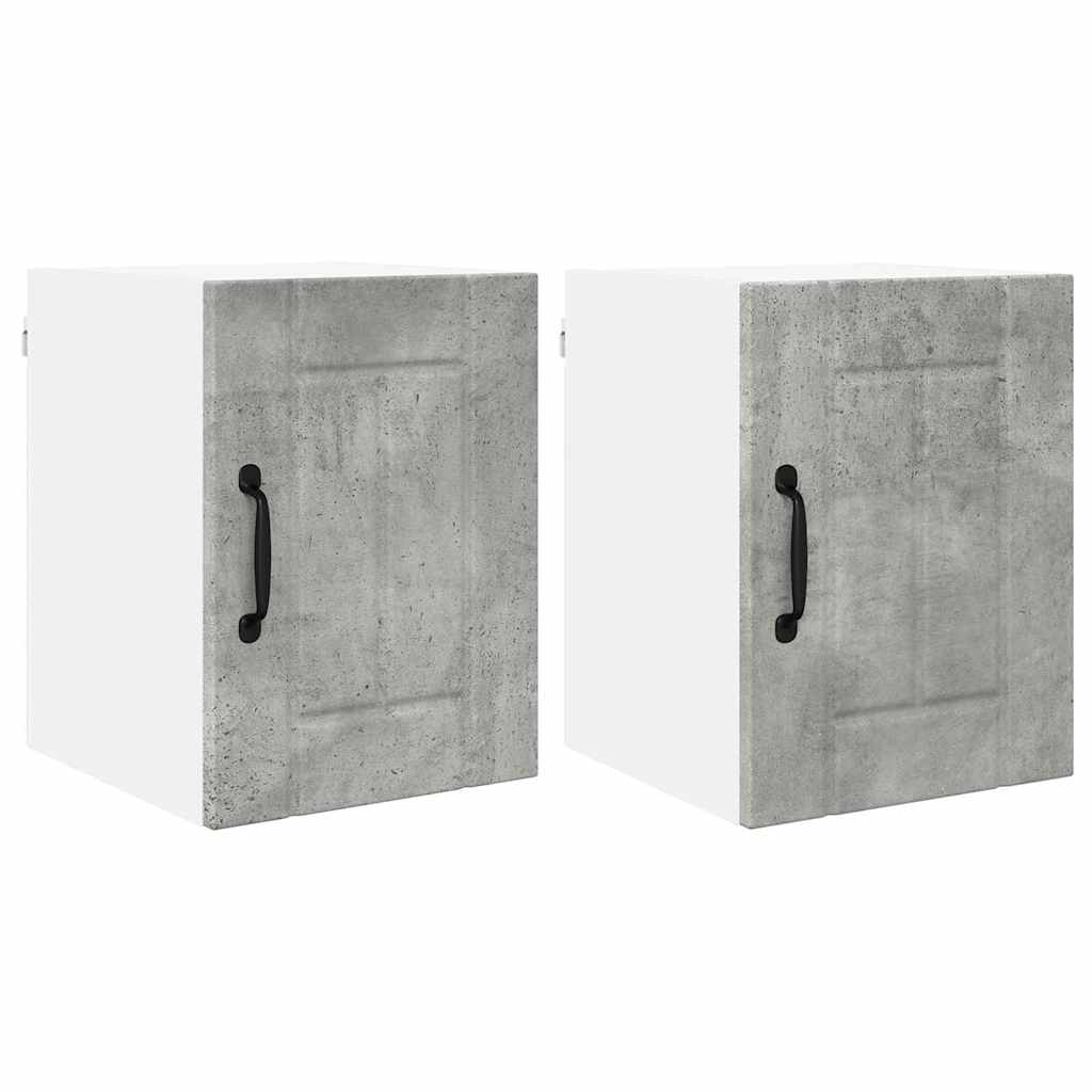 Kitchen Cabinet with Shelf 2 pcs Concrete Grey 30 x 31 x 40 cm