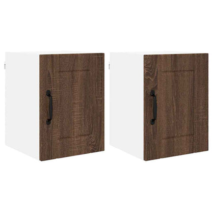 Kitchen Cabinet 2 pcs Brown Oak 30 x 31 x 40 cm Engineered Wood
