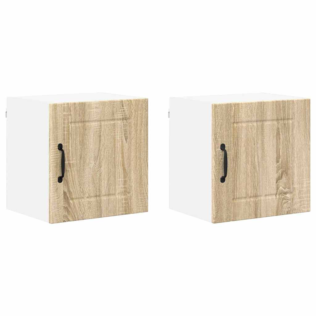 Kitchen Cabinet with Shelf 2 pcs Sonoma Oak 40 x 31 x 40 cm