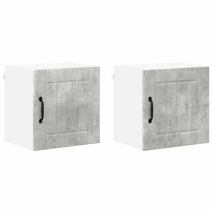 Kitchen Cabinet with Shelf 2 pcs Concrete Grey 40 x 31 x 40 cm