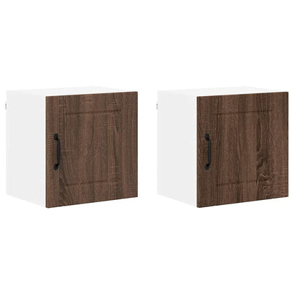 Kitchen Cabinet 2 pcs Brown Oak 40 x 31 x 40 cm Engineered Wood