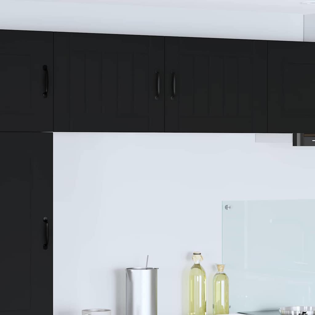 Kitchen Cabinet 2 pcs Black 50 x 31 x 40 cm Engineered Wood