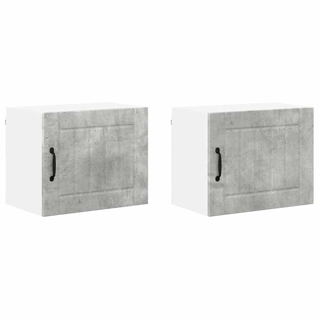 Kitchen Cabinet with Shelf 2 pcs Concrete Grey 50 x 31 x 40 cm