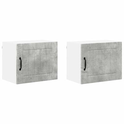 Kitchen Cabinet with Shelf 2 pcs Concrete Grey 50 x 31 x 40 cm