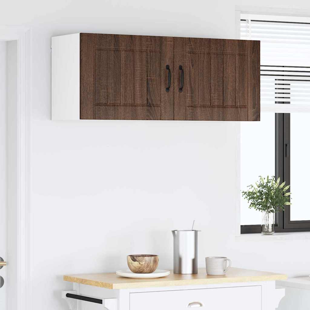 Kitchen Cabinet 2 pcs Brown Oak 50 x 31 x 40 cm Engineered Wood