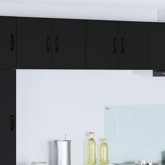 Kitchen Cabinet 2 pcs Black 60 x 31 x 40 cm Engineered Wood