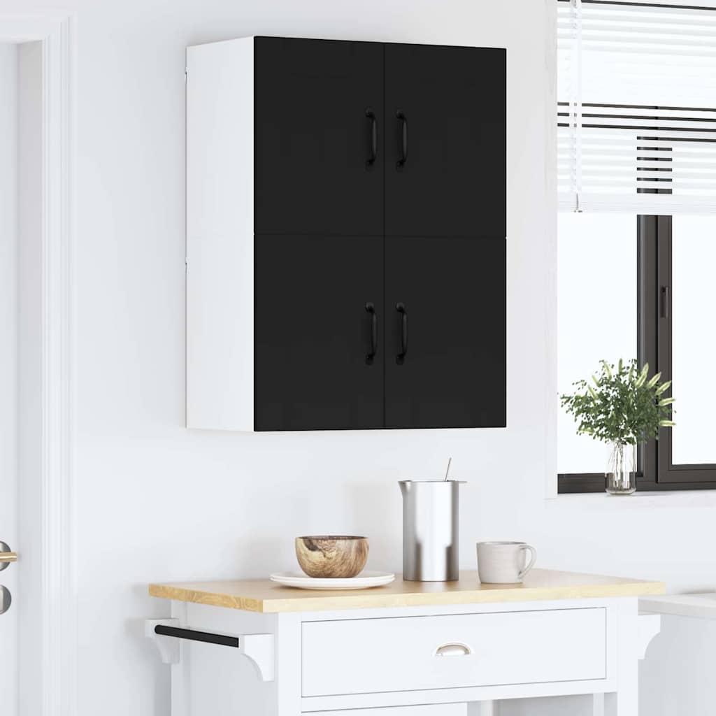 Kitchen Cabinet 2 pcs Black 60 x 31 x 40 cm Engineered Wood