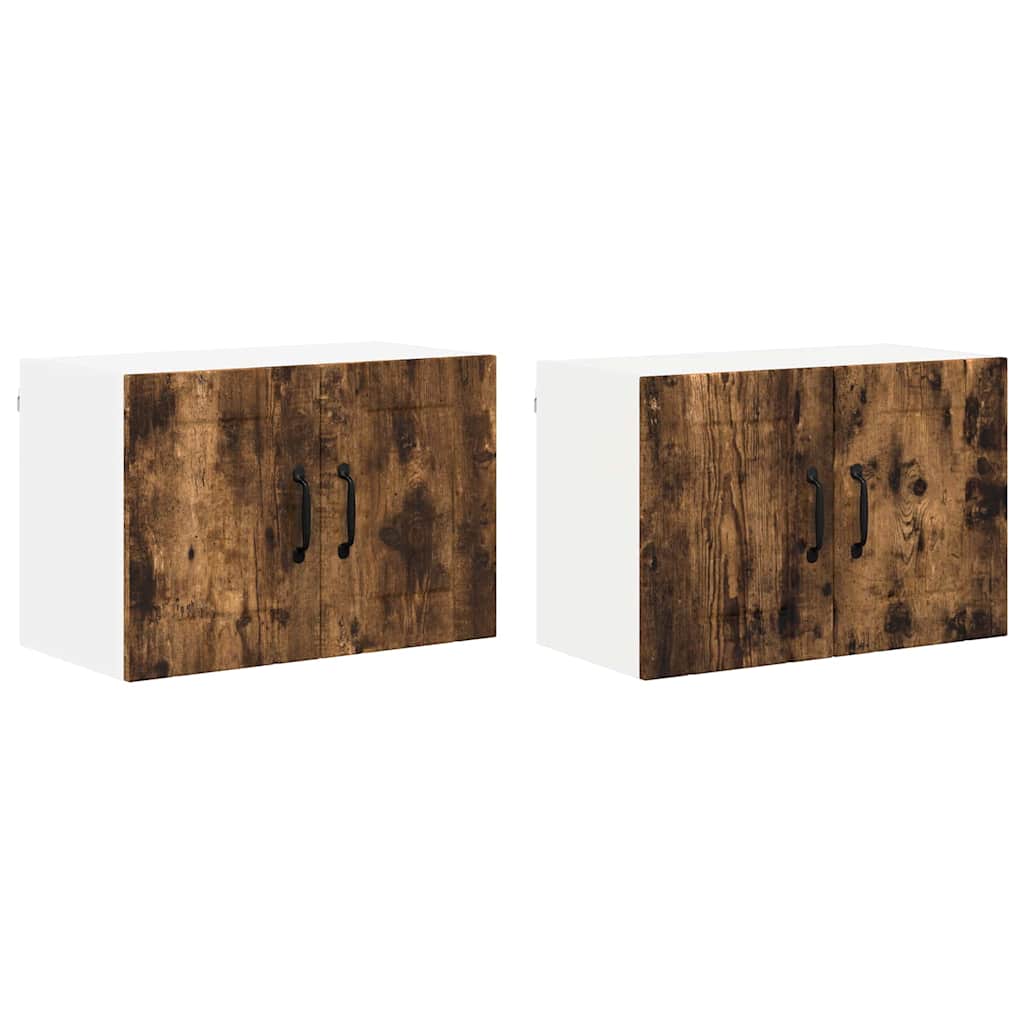 Kitchen Wall Cabinets 2 pcs Smoked Oak 60 x 31 x 40 cm