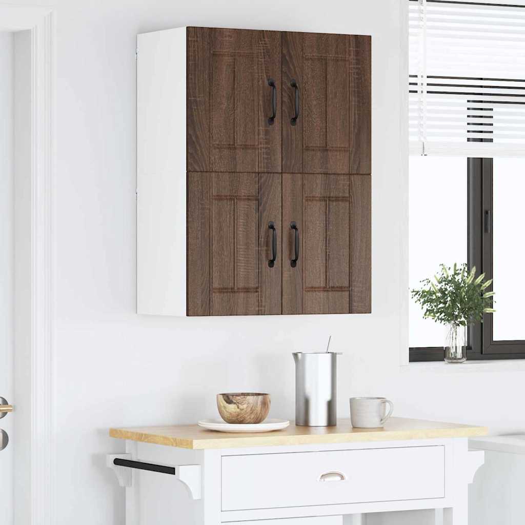 Kitchen Wall Cabinet Brown Oak 60 x 31 x 40 cm Engineered Wood