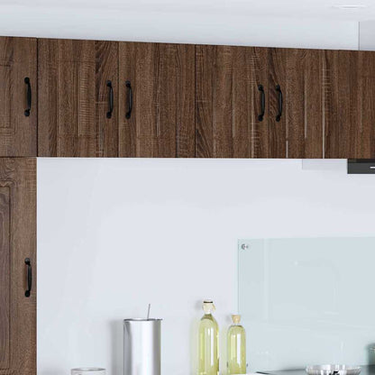 Kitchen Wall Cabinets with Door 2 pcs Brown Oak 60 x 31 x 40 cm