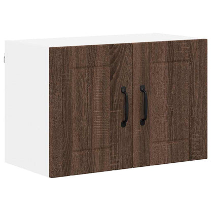 Kitchen Wall Cabinets with Door 2 pcs Brown Oak 60 x 31 x 40 cm