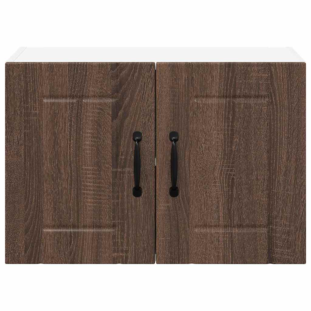 Kitchen Wall Cabinets with Door 2 pcs Brown Oak 60 x 31 x 40 cm