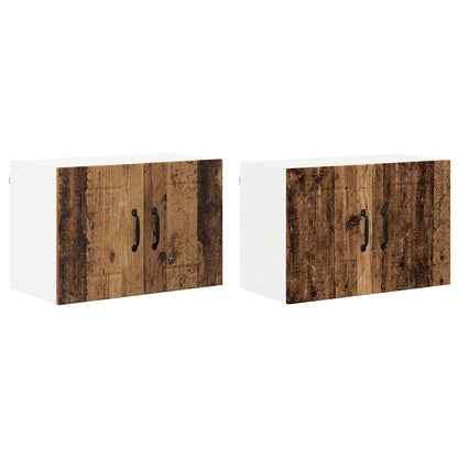 Kitchen Wall Cabinets with Shelf 2 pcs Old Wood 60 x 31 x 40 cm
