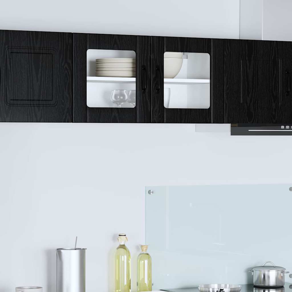 Kitchen Cabinet Black Oak 80 x 31 x 40 cm Engineered Wood