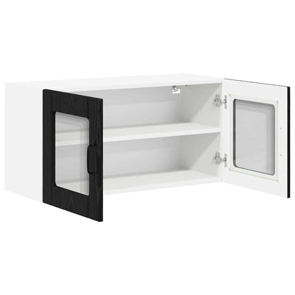 Kitchen Cabinet Black Oak 80 x 31 x 40 cm Engineered Wood