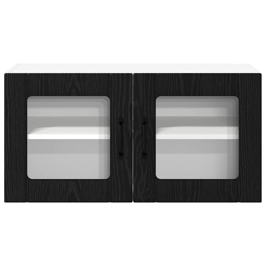 Kitchen Cabinet Black Oak 80 x 31 x 40 cm Engineered Wood