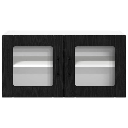 Kitchen Cabinet Black Oak 80 x 31 x 40 cm Engineered Wood