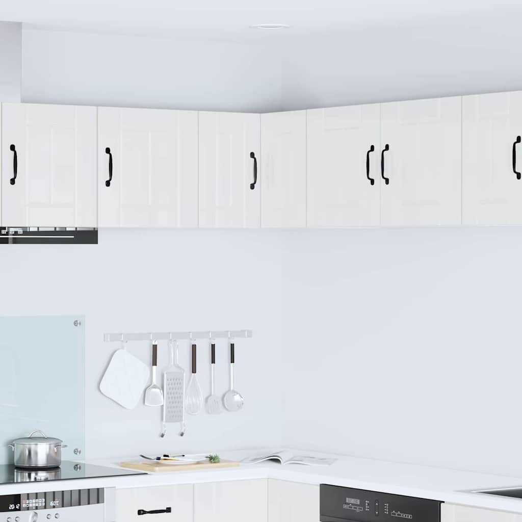 Kitchen Cabinet with Shelf High Gloss White 57 x 57 x 40 cm