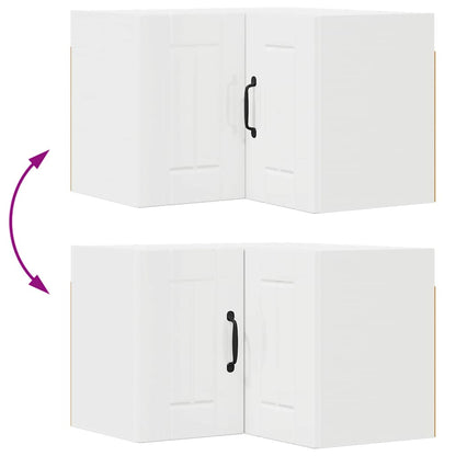 Kitchen Cabinet with Shelf High Gloss White 57 x 57 x 40 cm