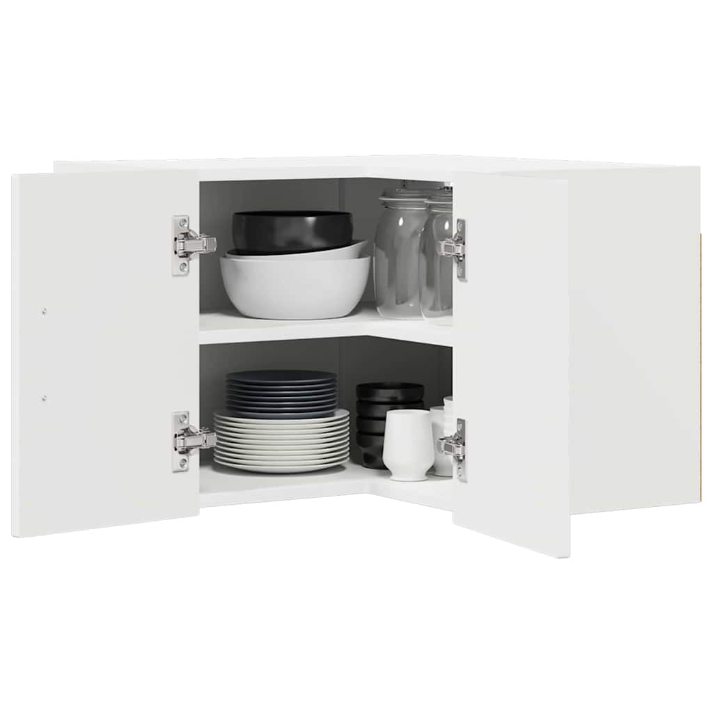 Kitchen Cabinet with Shelf High Gloss White 57 x 57 x 40 cm