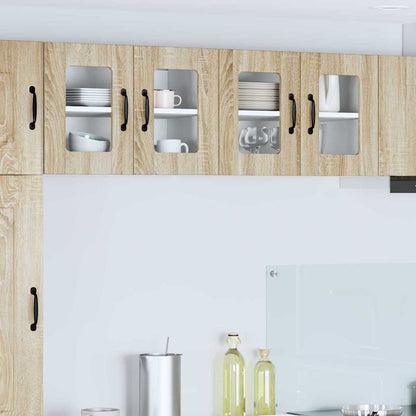 Kitchen Cabinet with Shelf 2 pcs Sonoma Oak 60 x 31 x 40 cm